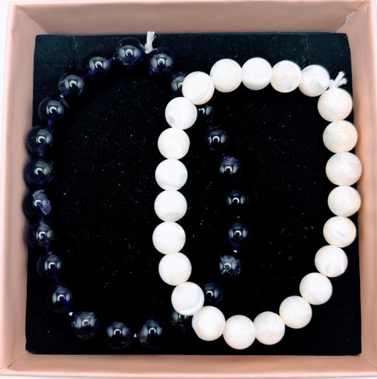 Amethyst & Pearl Bracelets
