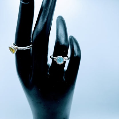 "Peace" | Peridot & Aquamarine Rings | Openness, Love, Tranquility, Serenity