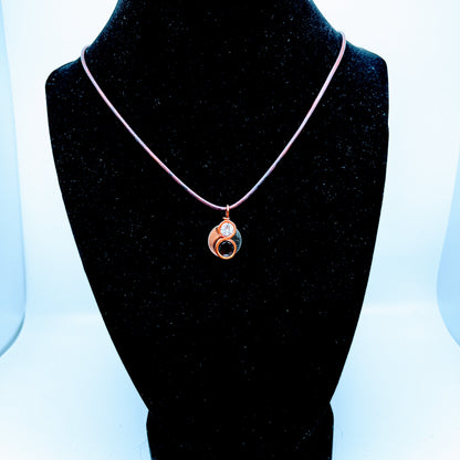 "Fire & earth" | Garnet & white topaz necklace | passion, health, sexuality