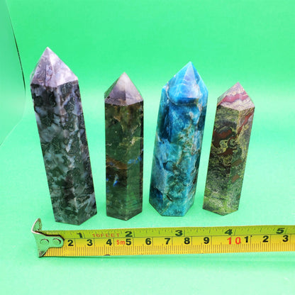 Crystal Tower | Mystic Merlinite, Labradorite, Apatite, Bloodstone