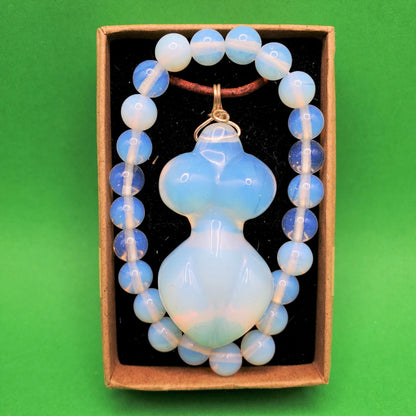 "Goddess" | Opalite Crystal Necklace, Bracelet | new beginnings, transformation, clarity, spirituality