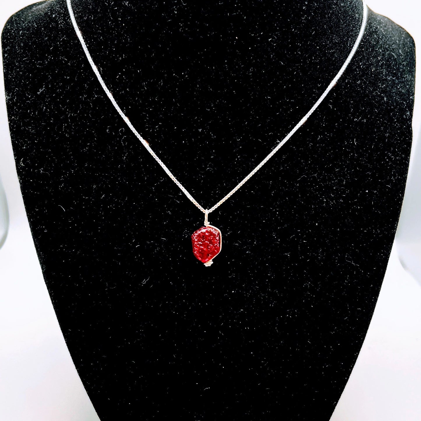 "Passion" | Raw Ruby Crystal Necklace | Wealth, Prosperity, Love, Passion