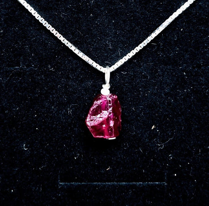 "Passion" | Raw Ruby Crystal Necklace | Wealth, Prosperity, Love, Passion