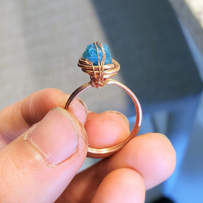 [FINAL SALE] Copper & Crystal rings | Bloodstone, Garnet, Apatite, Angel Aura, Ruby Ziosite