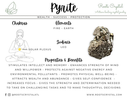 "Fool's Gold" | Pyrite Necklace | wealth, action, vitality, will-power